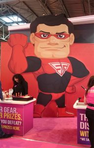 Signman was over 4 metres tall. He was printed in large format sections and assembled by our expert joiners